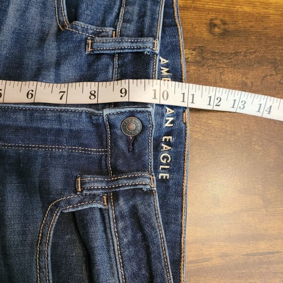 American Eagle Jeans 2 S Jegging Next Level Stretch Super Hi Rise Medium Dark - Picture 9 of 12